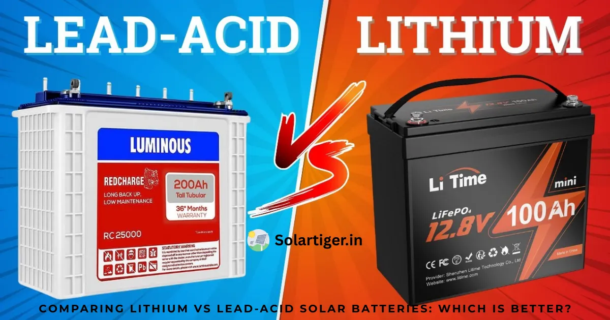 Comparing Lithium vs Lead-Acid Solar Batteries